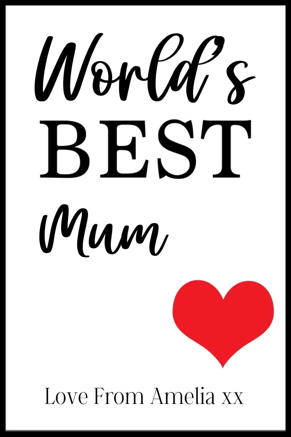 World's Best Personalised Framed Print